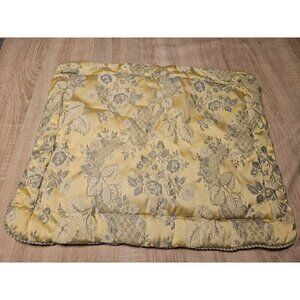 Croscill Home Yellow Floral  Damask Pillow Sham Pillowcase Standard Size
